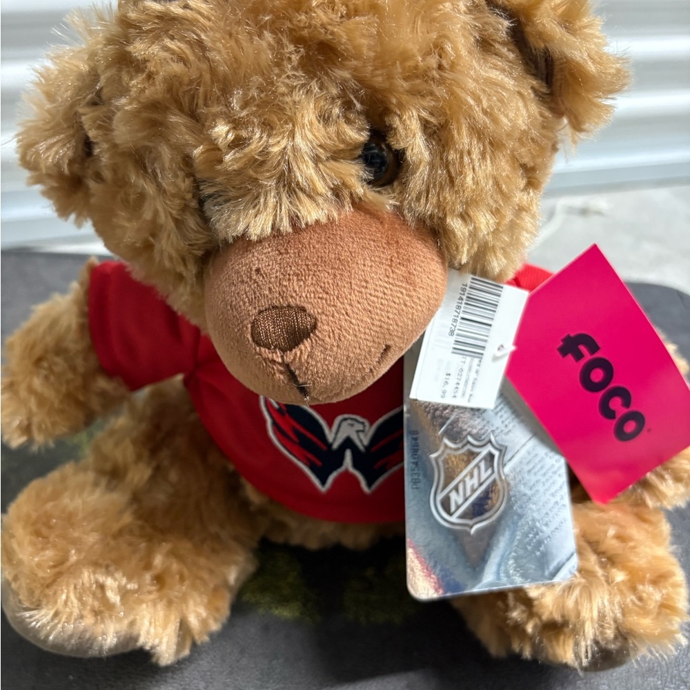 FOCO NHL Teddy Bear with Red Shirt